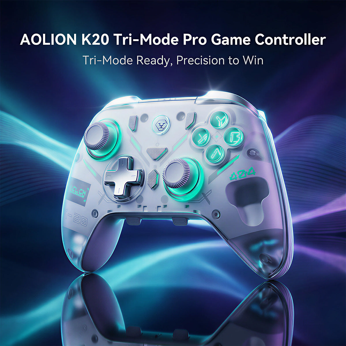 AOLION K20 Wireless Controller with Charging Dock for PC, Switch & Mobile