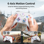 AOLION N10 Wireless Bluetooth Controller, Ergonomic Hall Effect Stick Gamepad, Compatible with PC, Steam, Switch, Accessories for Gamers