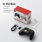 AOLION N10 Wireless Bluetooth Controller, Ergonomic Hall Effect Stick Gamepad, Compatible with PC, Steam, Switch, Accessories for Gamers