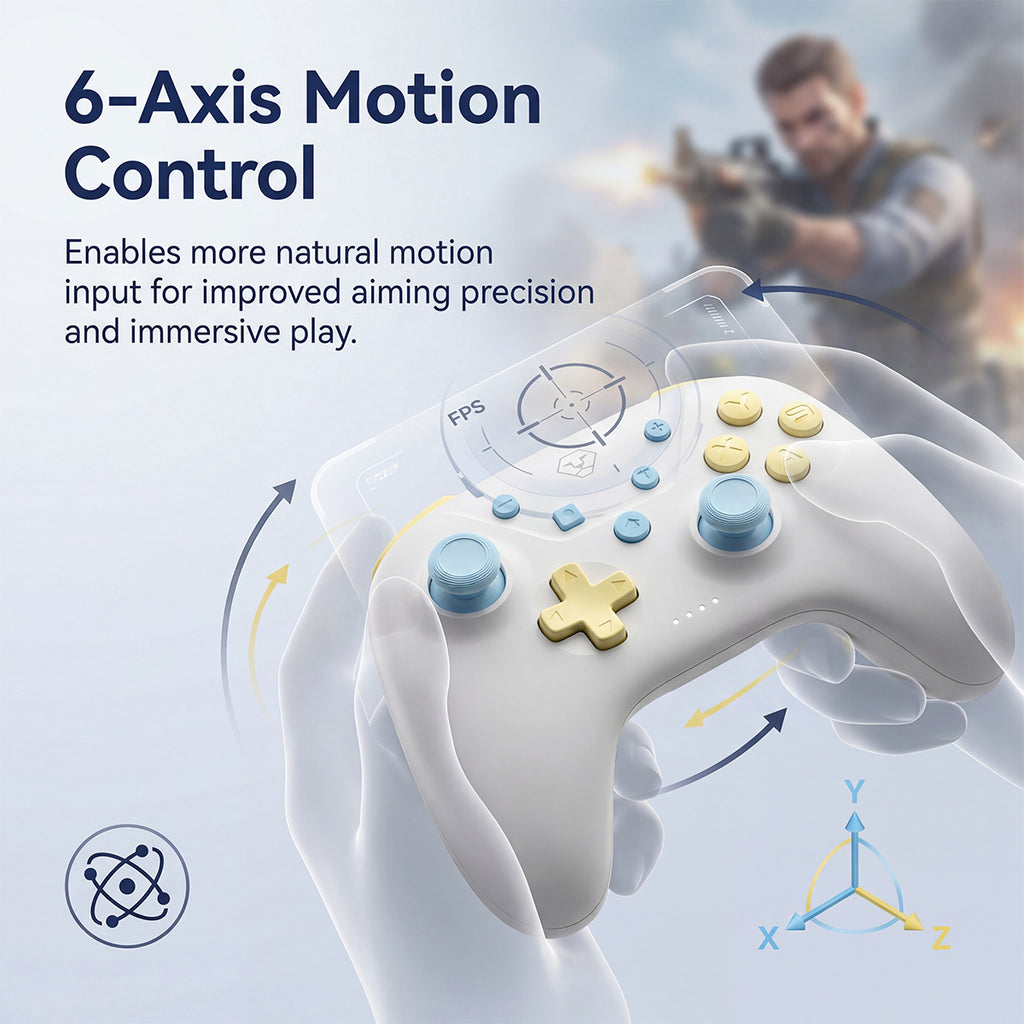 AOLION ROCOCO Light weight Wireless Controller for Switch, PC & Mobile
