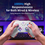 AOLION N10 Wireless Bluetooth Controller, Ergonomic Hall Effect Stick Gamepad, Compatible with PC, Steam, Switch, Accessories for Gamers