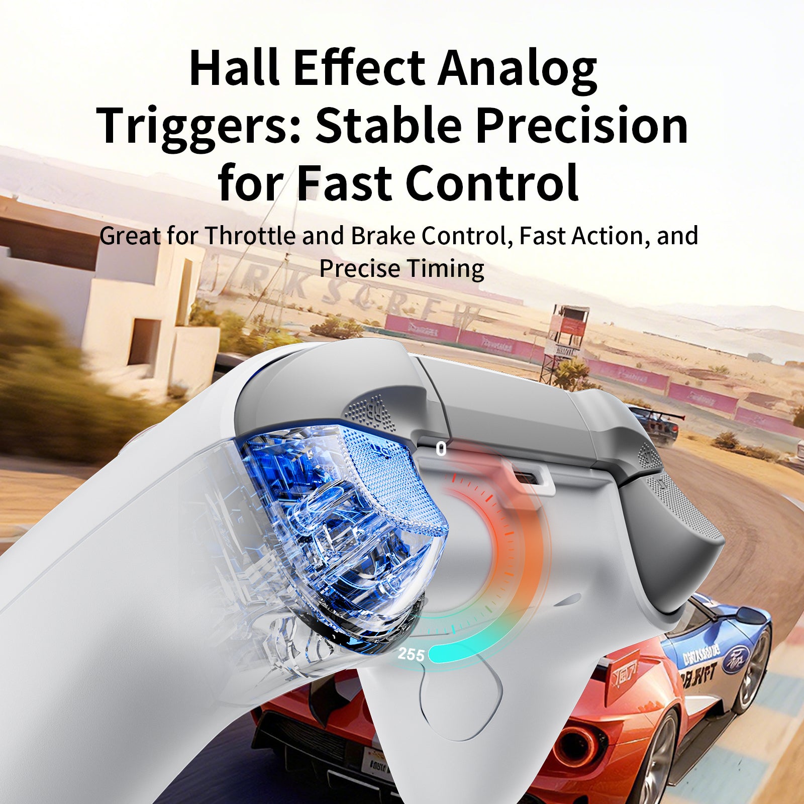 AOLION N10 Wireless Bluetooth Controller, Ergonomic Hall Effect Stick Gamepad, Compatible with PC, Steam, Switch, Accessories for Gamers