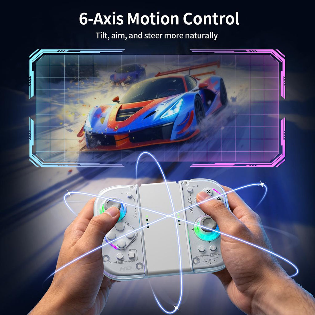 AOLION J20 Detachable Wireless RGB Game Controller for Switch