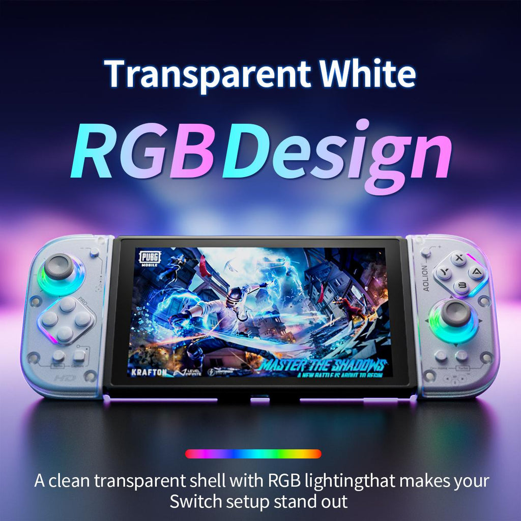 AOLION J20 Detachable Wireless RGB Game Controller for Switch