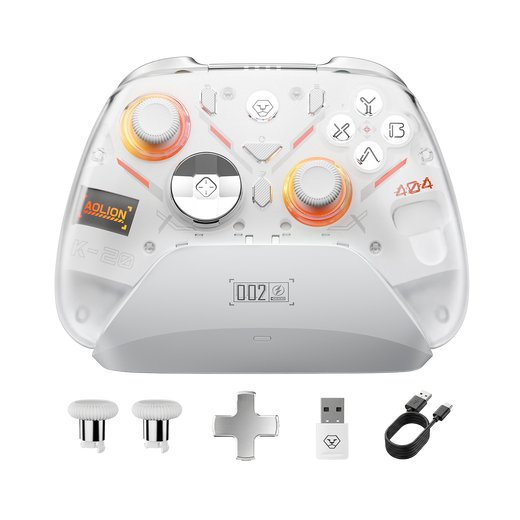 AOLION K20 TMR Wireless Controller with Charging Dockfor PC,Switch & Mobile